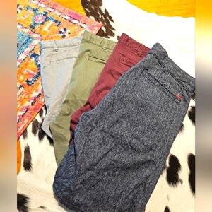 4 Pair, Bullhead Shorts, Lot. Men's 28 Skinny. Chino